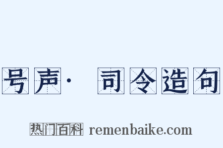 号声·司令造句是什么意思的图片